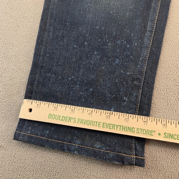 Uniqlo Jeans Mens 33x26 Blue Dark Wash Selvedge Slim Straight Denim Five Pocket - Picture 7 of 9